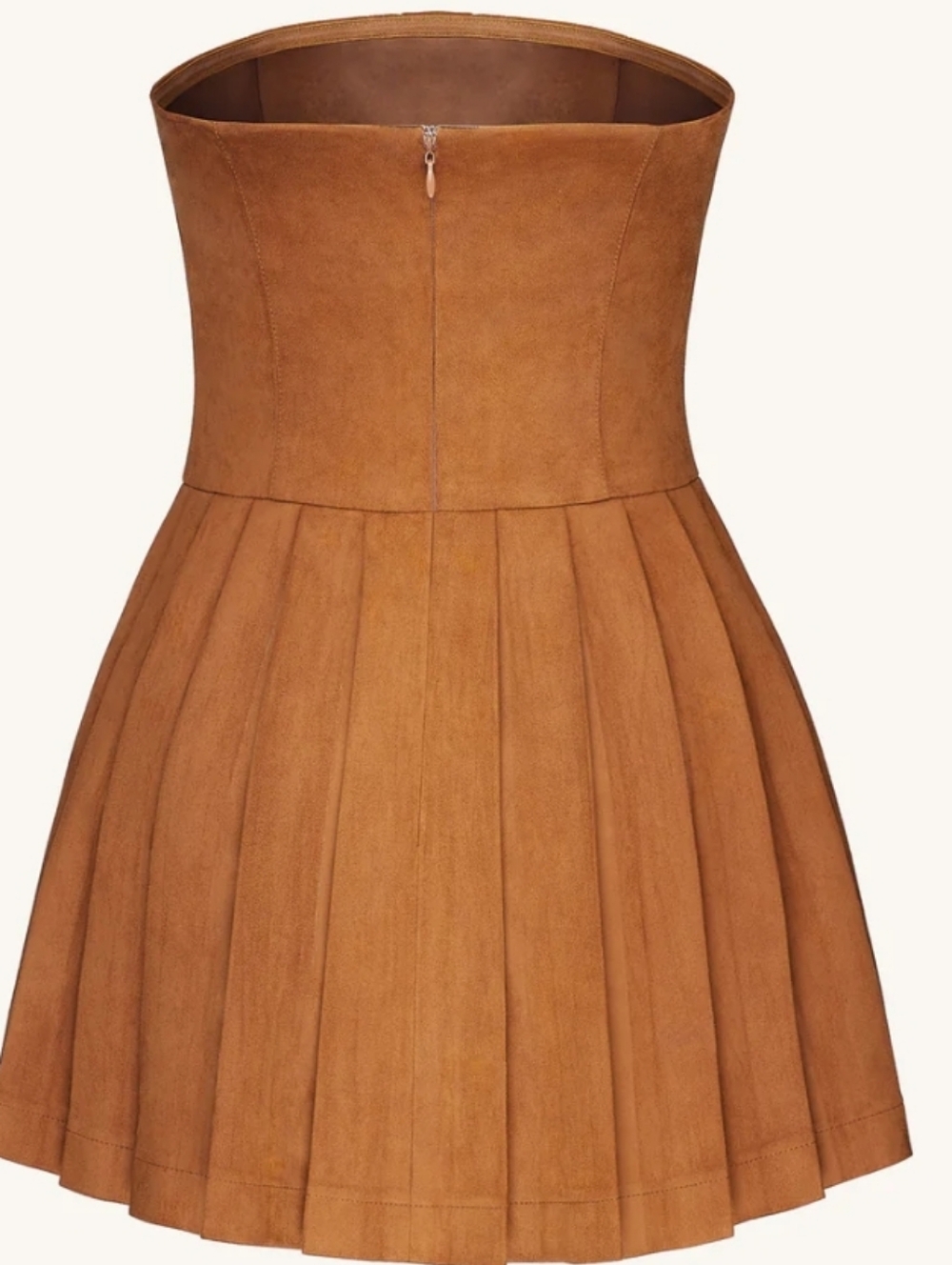 JW PEI Ellie Strapless Velvet Pleated Mini Dress Size 4 - Picture 5 of 8